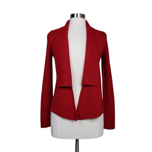 LOFT Sweaters - Loft Shawl Collar Merino Wool Blend Open Cardigan